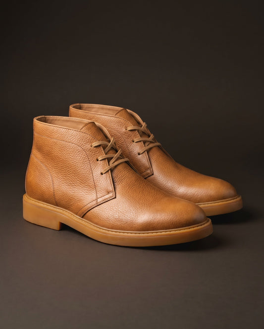 Camillo Pebbled Leather Chukka Boot